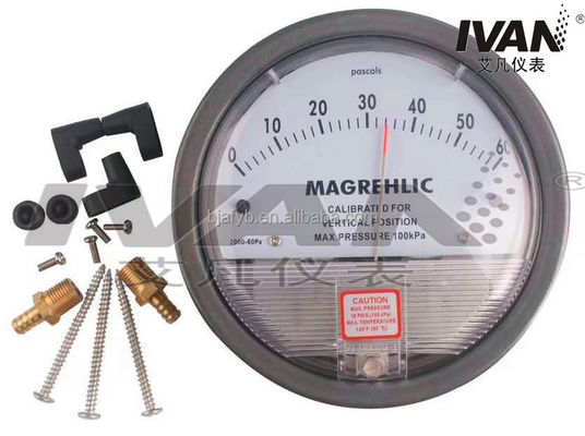 Customized Measure Range 250pa Differential Pressure Meter for Cleanroom Applications
