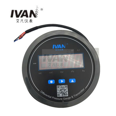 200mbar/20000Pa Digital Differential Pressure Gauge with Alarm and LED Display