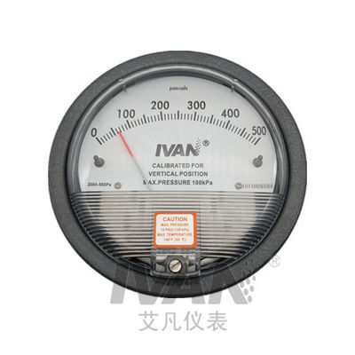 Cast Aluminum Case Differential Pressure Gauge for 15PSI Max. Pressure in Industrial